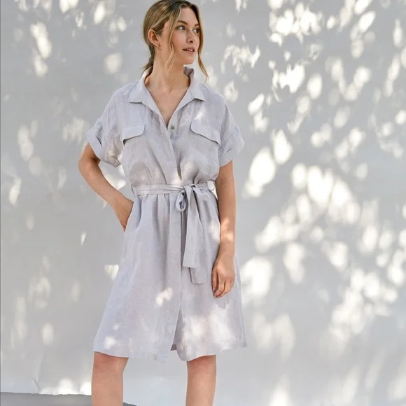 MILOOK Women’s Tina Dress  Size M 100% Linen. - Picture 5 of 17